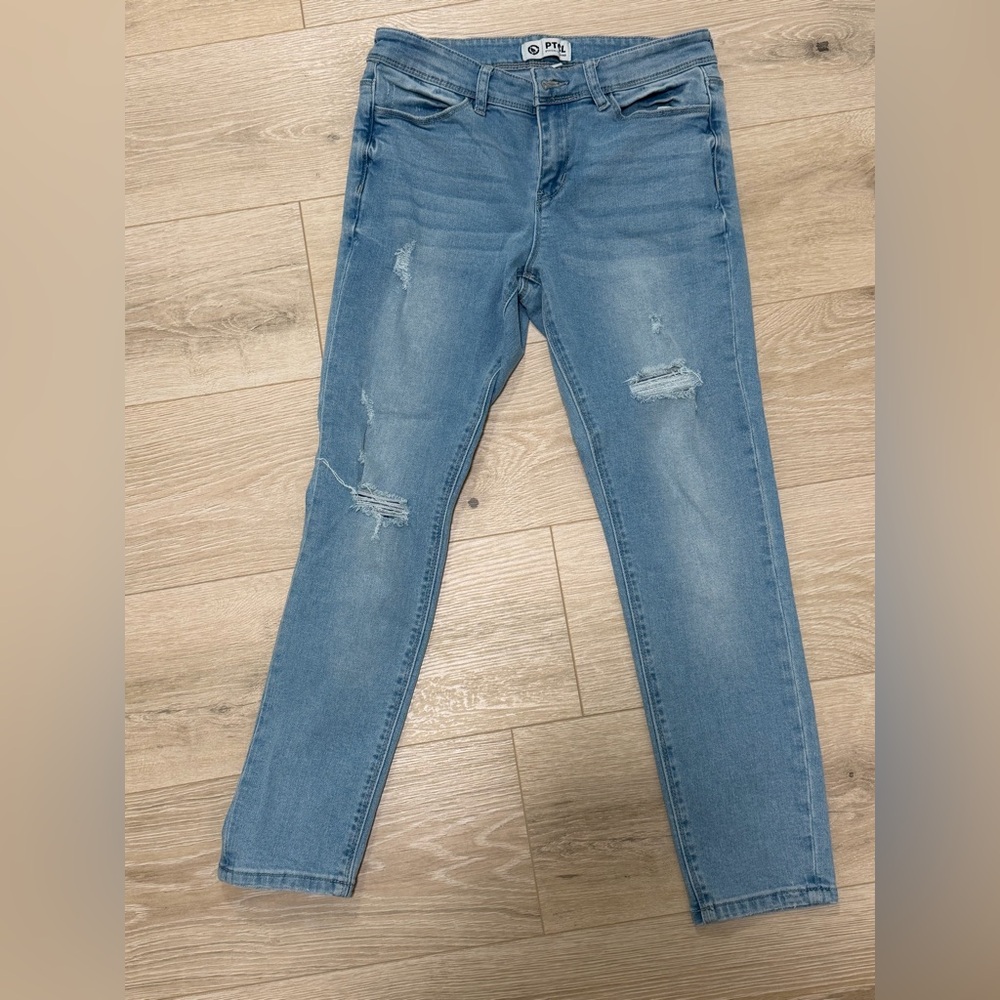 TCL Light Blue Distressed Skinny Jeans